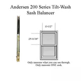 Andersen 200 Series Tilt-Wash Double Hung Sash Balancer - M550