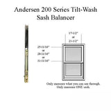 Andersen 200 Series Tilt-Wash Double Hung Sash Balancer - M750