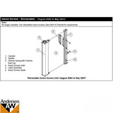 Retainer w/Screws - Retractable Insect Screen - for Andersen FGD made Aug. 03 to May 07 - Sandtone