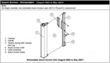 Retainer w/Screws - Retractable Insect Screen - for Andersen FGD made Aug. 03 to May 07 - Sandtone