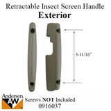 Retractable Insect Screen Exterior Handle for Andersen FGD made June 2007 - Present - Sandtone