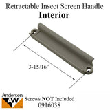 Retractable Insect Screen Interior Handle for Andersen FGD made June 2007 - Present - Sandtone