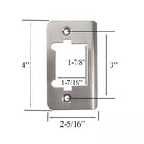 SET OF 3 LARGE STRIKE PLATES, 1-3/4" DOORS