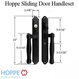 HOPPE HLS 9000 SLIDING DOOR HANDLE-SET, M574/2170N ACTIVE KEYED - MATTE BLACK