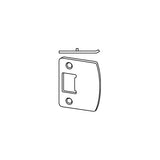 Schlage 10-027 Full Lip Strike, 1-5/8" x 2-1/4", 1-1/8" Lip, 1/4" Radius Round Corner