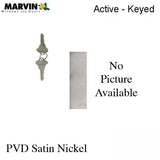 Marvin Contemporary Keyed Handle, Ultimate Sliding French Door - Satin Nickel PVD