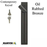 Marvin Contemporary Keyed Handle, Ultimate Sliding French Door - O R Bronze PVD