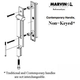 Marvin Contemporary Non-Keyed Handle, Ultimate Sliding French Door - Dark Bronze