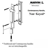 Marvin Contemporary Non-Keyed Handle, Ultimate Sliding French Door - Oil Rubbed Bronze, PVD