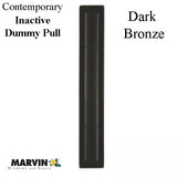 Marvin Contemporary Passive Handle, Ultimate Sliding French Door - Dark Bronze