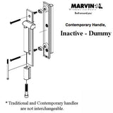 Marvin Contemporary Passive Handle, Ultimate Sliding French Door - Satin Nickel PVD