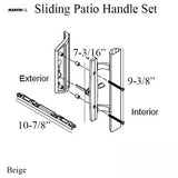 Marvin, Sliding Patio Door Complete Handle Set, Beige