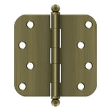 4" x 4" x 5/8" Radius Hinge, w/ Ball Tips