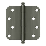 4" x 4" x 5/8" Radius Hinge, w/ Ball Tips