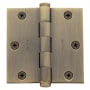 Baldwin 3-1/2" Wide Plain Bearing Square Corner Mortise Door Hinge from the Estate Collection - Single Hinge