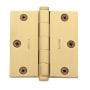 Baldwin 3-1/2" Wide Plain Bearing Square Corner Mortise Door Hinge from the Estate Collection - Single Hinge