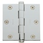 Baldwin 3-1/2" Wide Plain Bearing Square Corner Mortise Door Hinge from the Estate Collection - Single Hinge