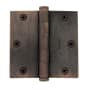 Baldwin 3-1/2" Wide Plain Bearing Square Corner Mortise Door Hinge from the Estate Collection - Single Hinge