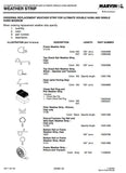 Marvin Single &amp; Double Hung Check Rail Pile Weatherstrip V196 - Beige