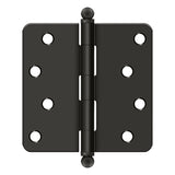 4" x 4" x 1/4" Radius Hinge, w/ Ball Tips