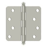 4" x 4" x 1/4" Radius Hinge, w/ Ball Tips