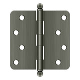 4" x 4" x 1/4" Radius Hinge, w/ Ball Tips