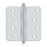 4" x 4" x 1/4" Radius Hinge, w/ Ball Tips