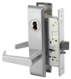 Accentra AUCN 8830-2FL Asylum or Institutional Mortise Lock with Augusta Lever, CN Escutcheon