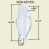 Marvin Active Non-Keyed, Traditional Wide Sliding Door Handle Trim - White