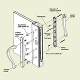 Marvin Keyed Sliding door, Narrow style Handle set - Satin Taupe