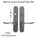 Marvin Active Keyed Multi-point Lock Trim for Hinged Door - Oil Rubbed Bronze PVD