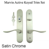 Marvin Active Keyed Multi-point Lock Trim for Hinged Door - Satin Chrome