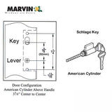 Marvin Active Keyed Multi-point Lock Trim for Hinged Door - Satin Chrome