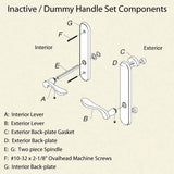 Marvin Active Keyed Multi-point Lock Trim for Hinged Door - Antique Brass