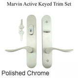 Marvin Active Keyed Multi-point Lock Trim for Hinged Door - Polished Chrome