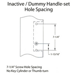 Marvin Inactive / Dummy Trim for Passive door - Polished Chrome