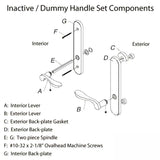 Marvin Inactive / Dummy Trim for Passive door - Satin Chrome