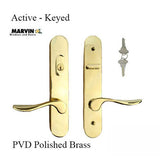 Marvin Active Keyed Trimset with interior thumbturn - PVD Brass