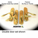 Marvin Active Keyed Trimset with interior thumbturn - PVD Brass