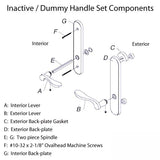 Marvin Inactive / Dummy Trim for Passive door - PVD Brass