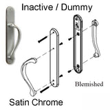 Marvin Ultimate Sliding French Door, Inactive / Dummy wide handle set - Satin/Brushed Chrome - BLEMISHED