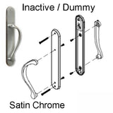 Marvin Ultimate Sliding French Door, Inactive / Dummy wide handle set - Satin Chrome