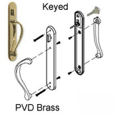 Marvin Active Keyed, Ultimate Sliding French Door wide Trim - PVD Polished Brass