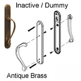 Marvin Ultimate Sliding French Door, Inactive / Dummy wide handle set - Antique Brass