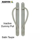 Marvin Inactive / Dummy Narrow Sliding Door Handle - Satin Taupe