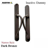 Marvin Narrow Traditional, Passive Sliding Patio Door Handle - Dark Bronze