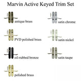 Marvin Active Keyed Handle Set Trimset - PVD Satin Nickel