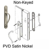 Marvin active Non-Keyed Ultimate Sliding French Door wide trim - PVD Satin Nickel