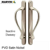 Marvin Inactive / Dummy Narrow Sliding Door Handle - PVD Satin Nickel