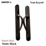 Marvin Narrow Traditional, Non-Keyed Sliding Patio Door Handle - Matte Black